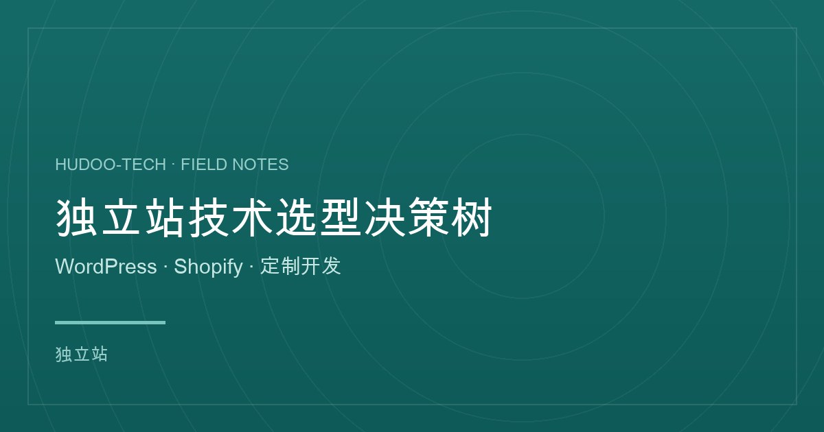 独立站技术选型：WordPress vs Shopify vs 定制开发的决策树
